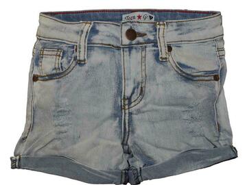 Selling with online payment: Teen G's Big Girls Ice Wash Denim 5 Pocket Short Size  7 8 10 12 