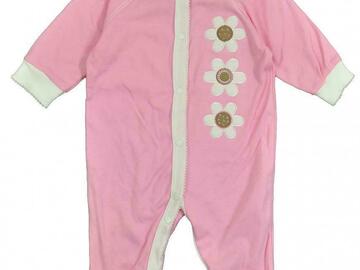 Selling with online payment: Gerber Infant Girls L/S Pink Coverall Size N/B 0/3M 3/6M 6/9M