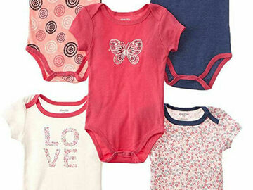 Selling with online payment: Absorba Infant Girls Love 5pc S/S Bodysuits Size 0/3M 3/6M 6/9M $