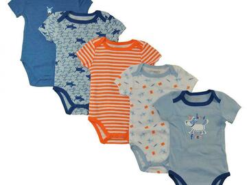 Selling with online payment: Absorba Infant Boys My Best Friend 5pc S/S Bodysuits Size 0/3M 3/