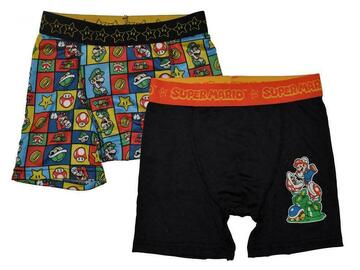 Selling with online payment: Super Mario Boys 2 Pack Multi Color Athletic Boxer Briefs Size 6 