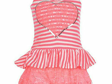 Selling with online payment: Kidzone Girls Toddler/Little Girls Pink Striped Dress Size 2T 3T 