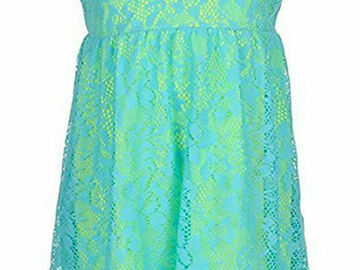 Selling with online payment: Kidzone Girls Toddler/Little Girls Light Blue Lace Dress Size 2T 