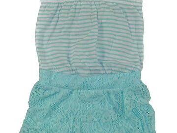 Selling with online payment: Hello Gorgeous Toddler/Little Girls Mint Striped Romper Size 2T 3