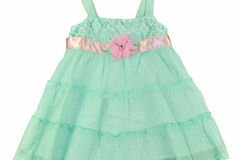 Selling with online payment: Sophie Fae Toddler/Little Girls Mint Lace Detailed Dress Size 2T 