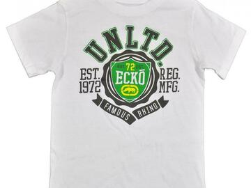 Selling with online payment: Ecko Unltd Boys White Graphic Rhino Design Top Size 4 5 $16.50