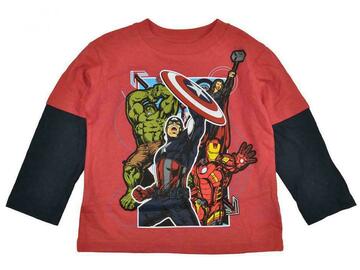Selling with online payment: Marvel Avengers Toddler Boys L/S Red Character Print Top Size 2T 