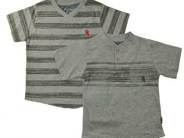 Selling with online payment: English laundry Big Boys 2 Pack Heather Grey Tops Size 8 10/12 14
