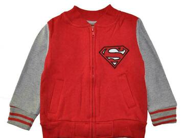 Selling with online payment: DC Comics Superman Boys Red & Gray Fleece Jacket Size 2T 3T 4T