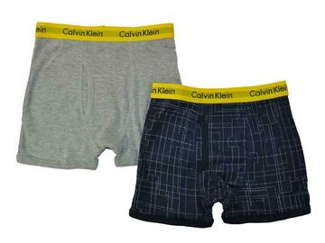 Selling with online payment: Calvin Klein Boys Gray & Navy 2 Pack Boxer Briefs Size 4/5 6/7 8/