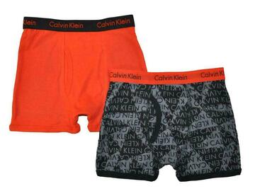 Selling with online payment: Calvin Klein Boys 2 Pack Boxer Briefs Size 4/5 6/7 8/10 12/14 16/