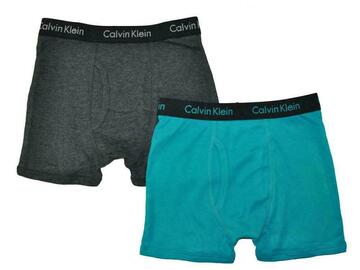 Selling with online payment: Calvin Klein Boys Charcoal Teal 2pk Boxer Briefs Size 4/5 6/7 8/1