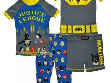Selling with online payment: Justice League Toddler Boys 4-Piece Snug Fit Pajama Set Size 2T 3