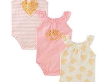 Selling with online payment: Juicy Couture Infant Girls 3 Pack Sleeveless Bodysuits Size 0/3M 
