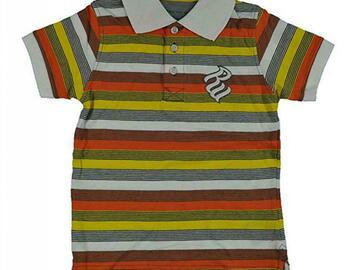 Selling with online payment: Rocawear Boys S/S Striped Multi Color Polo Size 7  $32