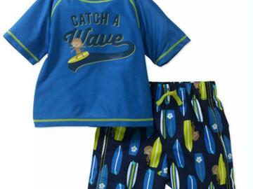 Selling with online payment: Child of Mine by Carter's Toddler Boys Two-Piece Rashguard Swim S