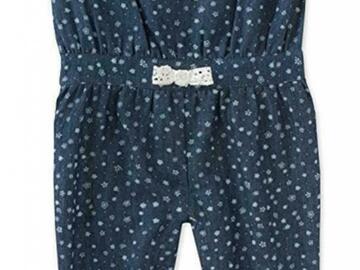 Selling with online payment: Calvin Klein Infant Girls Chambray Jumpsuit Size 3/6M 6/9M 12M 18