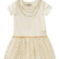 Selling with online payment: Juicy Couture Girls Vanilla & Gold Dress W/Panty Size 12M 18M 24M