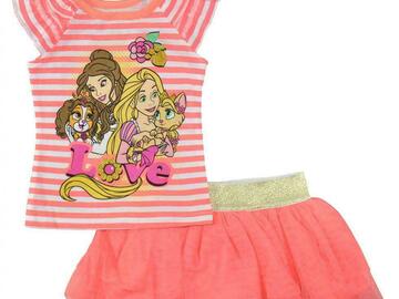 Selling with online payment: Disney Princess Girls Orange Top 2pc Skort Set Size 2T 3T 4T 4 5 