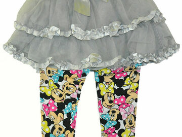 Selling with online payment: Minnie Mouse Girls Pink Tutu All Over Print Legging Size 2T 3T 4T