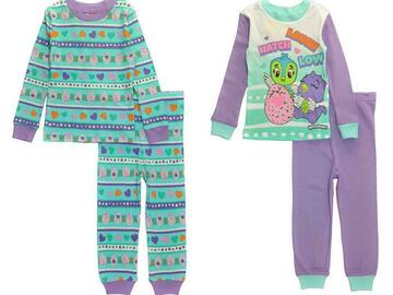 Selling with online payment: Hatchimals Girls 4pc Cotton Pajama Pant Set Size 2T 3T 4T 4 6X 8 