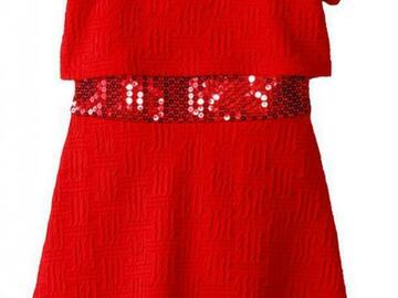 Selling with online payment: Pogo Club Girls Red Jessica Dress Size 4 5/6 6X $40