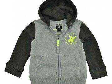 Selling with online payment: Beverly Hills Polo Club Little Boys Grey Fleece Hoodie Size 2T 4T