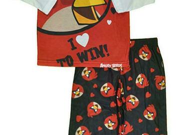 Selling with online payment: Angry Birds Girls Pink & Multi Color 2pc Pajama Pant Set Size 4