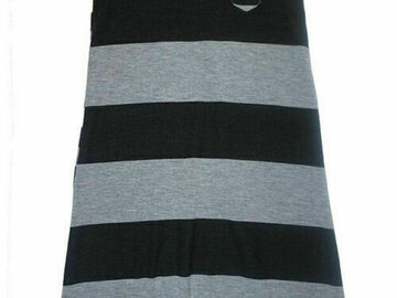 Selling with online payment: Poof Girls Black & Gray Striped Dress Size 4 5/6 6X