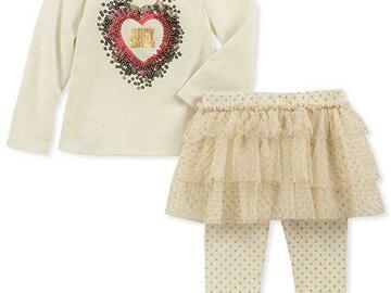 Selling with online payment: Juicy Couture Infant Girls Vanilla 2pc Skegging Set Size 3/6M 6/9