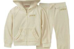 Selling with online payment: Juicy Couture Girls Vanilla Velour 2pc Jog Set Size 2T 3T 4T 4 5 