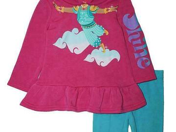 Selling with online payment: Shimmer and Shine Toddler Girls Costume Hooded Legging Set Size 2