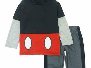 Selling with online payment: Mickey Mouse Boys Mesh Mask Hooded Top 2pc Pant Set Size 12M 18M 