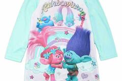 Selling with online payment: Trolls Girls L/S Rainbowista Pajama Nightgown Size 4 6 8 $36