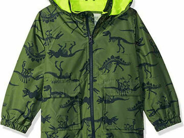 Selling with online payment: Carter's Boys Green Dino Rainslicker Jacket Size 2T 3T 4T 4 5/6 7