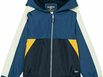 Selling with online payment: Osh Kosh B'gosh Boys Blue & Orange Fleece Lined Jacket Size 4 5/6