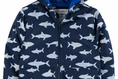 Selling with online payment: Carter's Boys Color Changing Shark Rainslicker Jacket Size 4 5 6 