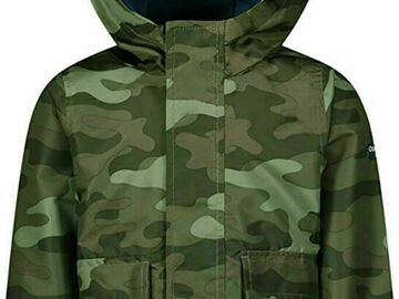 Selling with online payment: Osh Kosh B'gosh Boys Green Camo Windbreaker Jacket Size 4 5/6 7