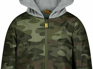 Selling with online payment: Osh Kosh B'gosh Boys Green Camo Fleece Lined Jacket Size 4 5/6 7