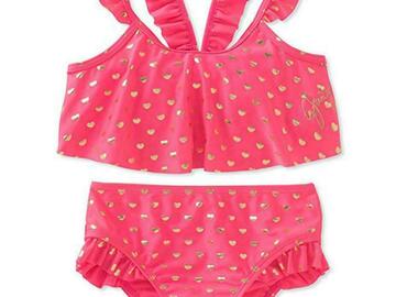 Selling with online payment: Juicy Couture Girls Pink & Gold 2pc Swimsuit Size 2T 4T 7 