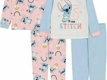 Selling with online payment: Stitch Toddler Girls 4pc Pajama Pant Set Size 2T 3T 4T 
