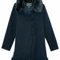 Selling with online payment: Rothschild Girls Midnight Navy Faux Wool Coat Size 7/8 10/12 14 1