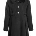 Selling with online payment: Rothschild Girls Black Bow Faux Wool Coat Size 2T 3T 4T 4 5/6 6X