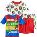 Selling with online payment: Super Mario Boys 4pc Snug Fit Pajama Short Set Size 4 6 8 10