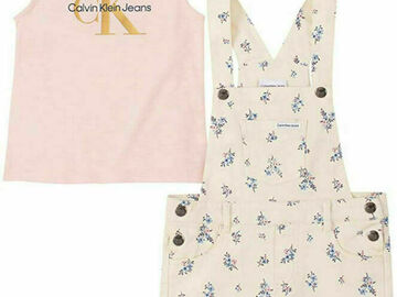 Selling with online payment: Calvin Klein Girls Two-Piece Shortall Size 4 5 6 6X
