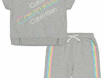 Selling with online payment: Calvin Klein Girls 2 Pieces Joggee Set Size 2T 3T 4T 4 5 6 6X