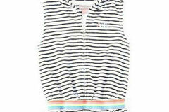 Selling with online payment: Juicy Couture Girls Navy Striped Romper Size 4 5 6 6X