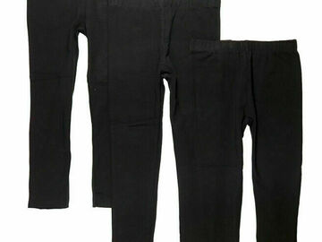 Selling with online payment: Studio 3 Girls Three-Pack Black Leggings Size 4 5/6 6X 7/8 10/12 