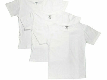 Selling with online payment: Studio 3 Boys Three Pack White T-Shirts Size 4/5 6/7 8/10 12/14