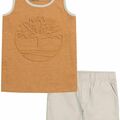 Selling with online payment: Timberland Boys 2 Pieces Brown Sugar Tank Short Set Size 2T, 3T, 